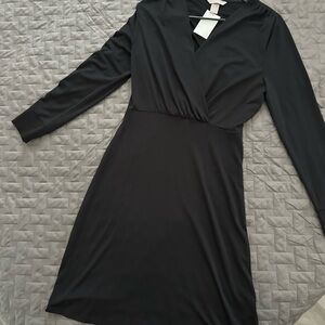 Elegant Black Wrap Dress